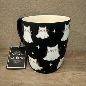 Cobweb & Cauldrons Halloween Ghost Kitty Mug